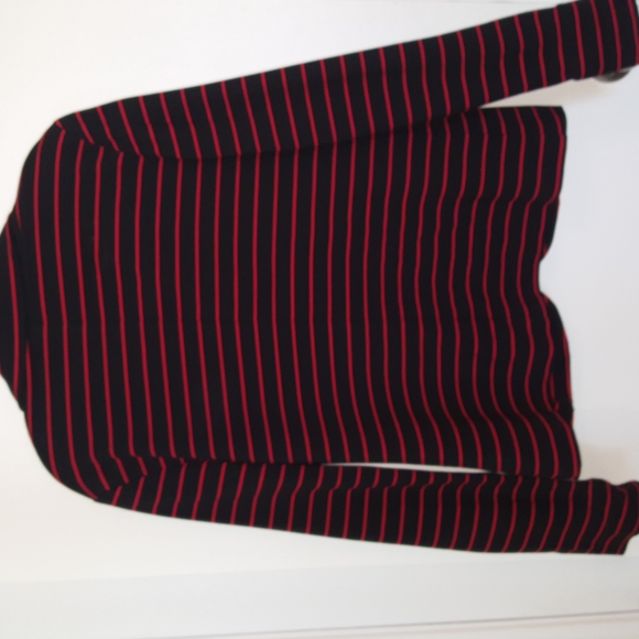 Tristan short long sleeved black spring summer jacket red striped - Picture 2 of 4